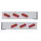 (2/Bulk) Chrome 2 Pcs. Rear Lt Bar W/ 6 Slanted 12 Led Oval Red Lens Reflector Lt W/ Bezel - 4 Hole Flange Mount