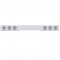 Chrome 1 Piece Rear Light Bar W/ Six 36 Red Led 4" Economy Light W/ Bezel - Clear Lens