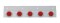 Stainless Steel Top Mud Flap Light Bracket W/ Five 9 Led 2" Clearance/Marker Light W/ Bezel - Red Lens