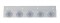 Stainless Steel Top Mud Flap Light Bracket W/ Five 9 Led 2" Clearance/Marker Light W/ Bezel - Clear Lens