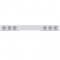 Chrome 1 Piece Rear Light Bar W/ Six 7 Red Led 4" Economy Light W/ Bezel - Clear Lens
