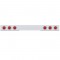 Stainless Steel 1 Piece Rear Light Bar W/ Six 7 Red Led 4" Economy Light W/ Bezel - Red Lens