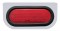 Stainless Steel Light Bracket W/ 60 Red Led Oval Light W/ Grommet - Red Lens
