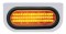 Stainless Steel Light Bracket W/ 60 Amber Led Oval Light W/ Grommet - Amber Lens