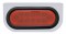 Stainless Steel Light Bracket W/ 12 Red Led Oval Light W/ Grommet - Red Lens