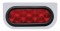 Stainless Steel Light Bracket W/ 10 Red Led Oval Light W/ Grommet - Red Lens