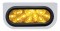 Stainless Steel Light Bracket W/ 10 Amber Led Oval Light W/ Grommet - Amber Lens