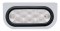 Stainless Steel Light Bracket W/ 10 Amber Led Oval Light W/ Grommet - Clear Lens