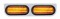 Stainless Steel Light Bracket W/ Two 60 Amber Led Oval Light W/ Grommet - Amber Lens