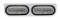 Stainless Steel Light Bracket W/ Two 60 Red Led Oval Light W/ Grommet - Clear Lens