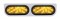 Stainless Steel Light Bracket W/ Two 10 Amber Led Oval Light W/ Grommet - Amber Lens