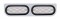 Stainless Steel Light Bracket W/ Two 10 Amber Led Oval Light W/ Grommet - Clear Lens