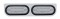 Stainless Steel Light Bracket W/ Two 10 Red Led Reflector Oval Light W/ Grommet - Clear Lens