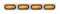Stainless Steel Light Bracket W/ Four 60 Amber Led Oval Light W/ Grommet - Amber Lens