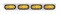 Stainless Steel Light Bracket W/ Four 10 Amber Led Oval Light W/ Grommet - Amber Lens