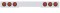 Chrome 1 Piece Rear Light Bar W/ Six 12 Red Led 4" Reflector Light W/ Grommet - Red Lens