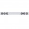 Stainless Steel 1 Piece Rear Light Bar W/ Six 12 Red Led 4" Reflector Light W/ Grommet - Clear Lens