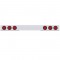 Stainless Steel 1 Piece Rear Light Bar W/ Six 10 Red Led 4" Light W/ Grommet - Red Lens