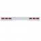 Stainless Steel 1 Pc. Rear Light Bar W/ 6 Straight 12 Red Led Oval Reflector Light W/ Grommet - Red Lens