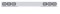 Stainless Steel 1 Piece Rear Light Bar W/ Six 16 Red Led Rect. Reflector Light W/ Grommet - Clear Lens