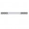 Stainless Steel 1 Piece Rear Light Bar W/ Six 15 Red Led Rectangular Light W/ Grommet - Clear Lens