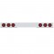 Stainless Steel 1 Piece Rear Light Bar W/ Six 36 Red Led 4" Economy Light W/ Grommet - Red Lens