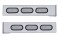 (2/Bulk) Chrome 2 Pcs. Rear Light Bar W/ 6 Straight 19 Led Oval Clear Lens Light W/ Grommet - 4 Hole Flange Mount