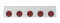 Stainless Steel Top Mud Flap Light Bracket W/ Five 9 Led 2" Clearance/Marker Light W/ Grommet - Red Lens