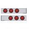 (2/Bulk) Chrome 2 Pcs. Rear Light Bar W/ Six 7 Led 4" Red Lens Economy Light W/ Grommet - 4 Hole Flange Mount