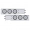(2/Bulk) Economy 430 Stainless Steel Spring Loaded Rear Light Bar W/ Six 21 Red Led 4" Glo Light W/ Grommet - Clear Lens (2 1/2" B.P.)