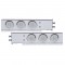 (2/Bulk) Economy 430 Stainless Steel Spring Loaded Rear Light Bar W/ Six 21 Red Led 4" Glo Light W/ Visor - Clear Lens (2" B.P.)