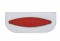 Stainless Steel Bracket W/ 10 Red Led Cats Eye Light - Red Lens