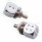 (2/Card) Dice License Plate Fastener - Chrome