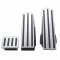(3/Box) Chrome Aluminum Kenworth Pedal Set W/ Rubber Insert - Black
