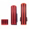 (3/Box) Anodized Red Aluminum Kenworth Pedal Set W/ Rubber Insert - Black