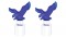 (2/Card) Chrome Top Base W/ Eagle - Blue