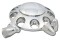 Chrome Plastic ABS Front Hub Cover with Removeable Hubcap & 10 x 33mm Threaded Nut Covers