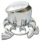 Chrome Plastic ABS Rear Hub Cover with Removeable Hubcap & 10 x 33mm Threaded Nut Covers