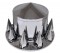Chrome Plastic ABS Rear Hub Cover with Removeable Hubcap & 10 x 33mm Threaded Pointed Nut Covers