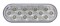 Oval Mirror Clear Amber Stop, Turn & Tail LED, (13 Diodes)