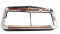 Universal, Rectangular Flatline Headlight Bezel, Clear Amber