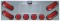 Stainless Steel Rear Center Panel with 4 Oblong & 4 x 2 1, 2 LED & Bezels
