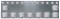 Stainless Steel Wide Rear Center Panel with 9 x 4 & 12 x 2inch Clear LED & Bezels